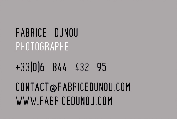 Carte de visite Fabrice Dunou photographe studio